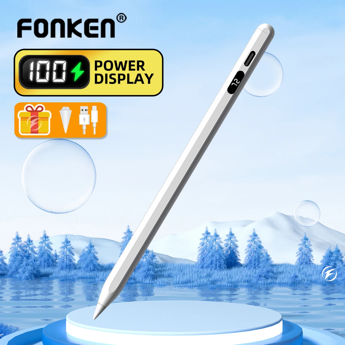 Universal Power Display Stylus Pen For Android IOS Windows Touch Pen For iPad Apple Pencil Phone Drawing Tablet Stylus Touch Pen
