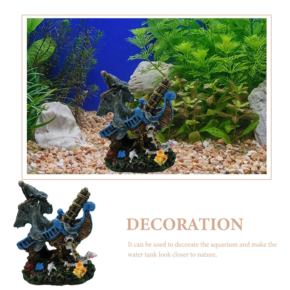 Искусственное судно полимерное эвакуация украшение для аквариума сломанный