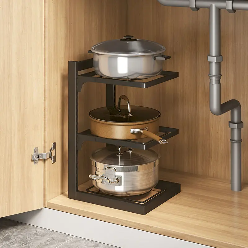 Corner Shelf Pot Rack Stove Shelf Countertop Wall Corner Put Pot Utensils Floor Sink Cabinet Triangular Storage Rack