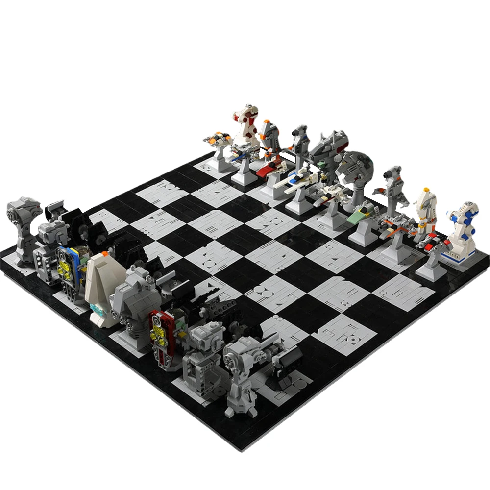 MOC игра галактических войн шахматная доска строительный блок игровой набор