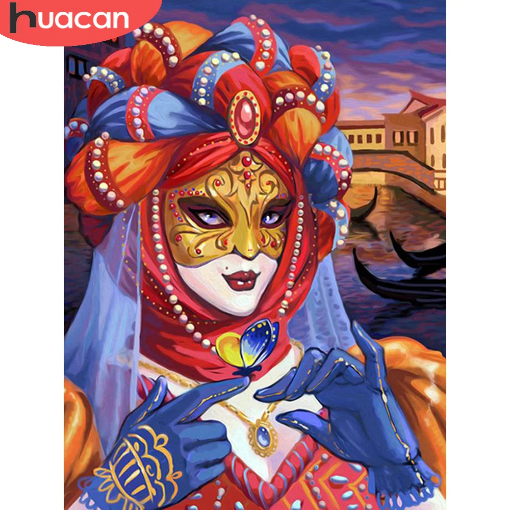 

HUACAN 5D Бриллиантовая живопись Женская Полная вышивка наборы украшения для дома