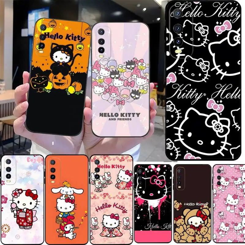 

Sanrio Hello Kitty Phone Case For OPPO A52 A94 Find X5 X3 X2 A93 Reno 4 3 Pro A74 A72 A53 Funda Shell Cover Mobile Phone Bag