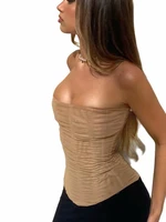 female y2k mesh backless summer crop corset top women black 2022 sleeveless skinny sexy party tank tops vintage streetwear vest