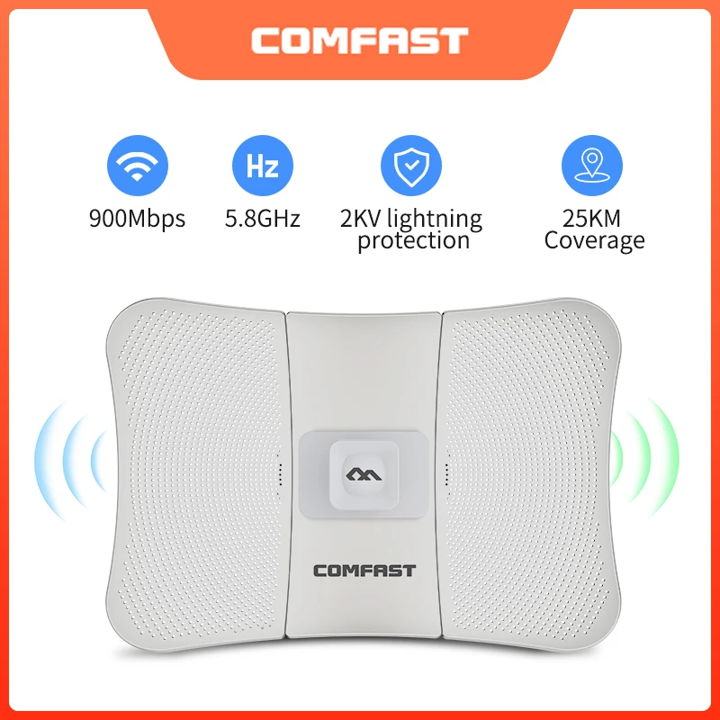 5-25Km Long range 30dBm High power Outdoor wifi CPE 900Mbp 5.8G 26dbi Antenna Access Point Wifi Signal Amplifier wireless bridge