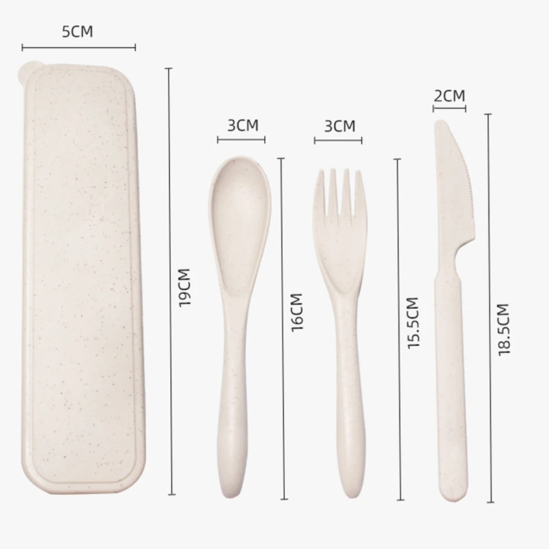 Многоразовый набор дорожных принадлежностей с футляром 4 комплекта портативной