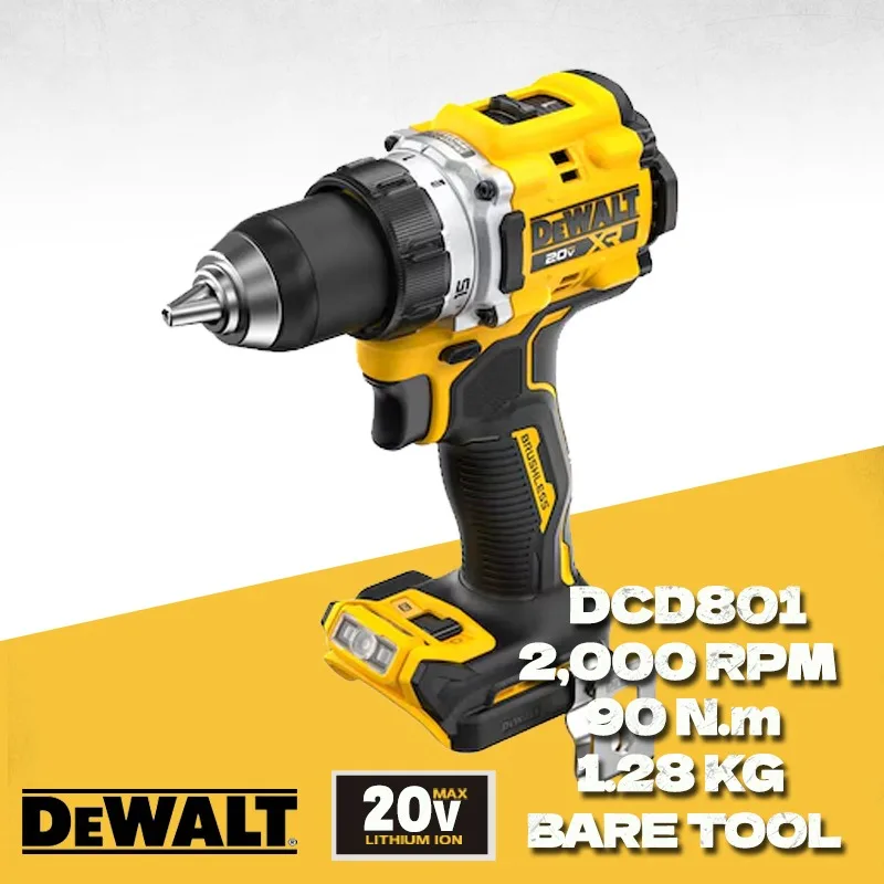 

DEWALT DCD801 Бесщеточная аккумуляторная дрель