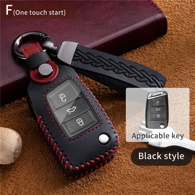 

Car Key Case Cover For Volkswagen VW Golf 7 gti mk7 r Touran Skoda Octavia 3 Superb Karoq Kodiaq Seat Leon mk3 Ateca Accessories