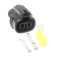 1 set 2 way automobile modification socket with terminal and rubber seals car wiper spray motor wire connector mg640795 5
