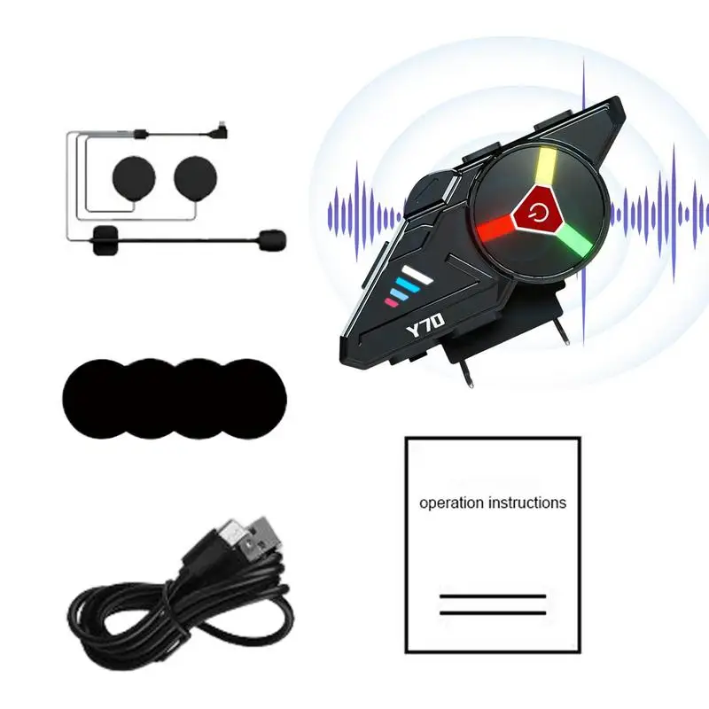 

Motorcycle Wireless Intercom Waterproof 5.3 Earphones Long Battery Life Noise Cancellation Cycling Accessories For Motorbikes