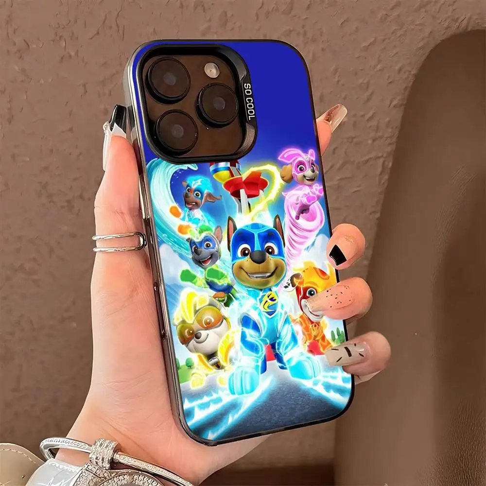 Фото Цветной чехол для телефона с милым мультяшным рисунком P-paw, аниме P-patrol для IPhone 17, 16, 15, 14, 13, 12, 11 Pro Max Plus Pro Shell №4