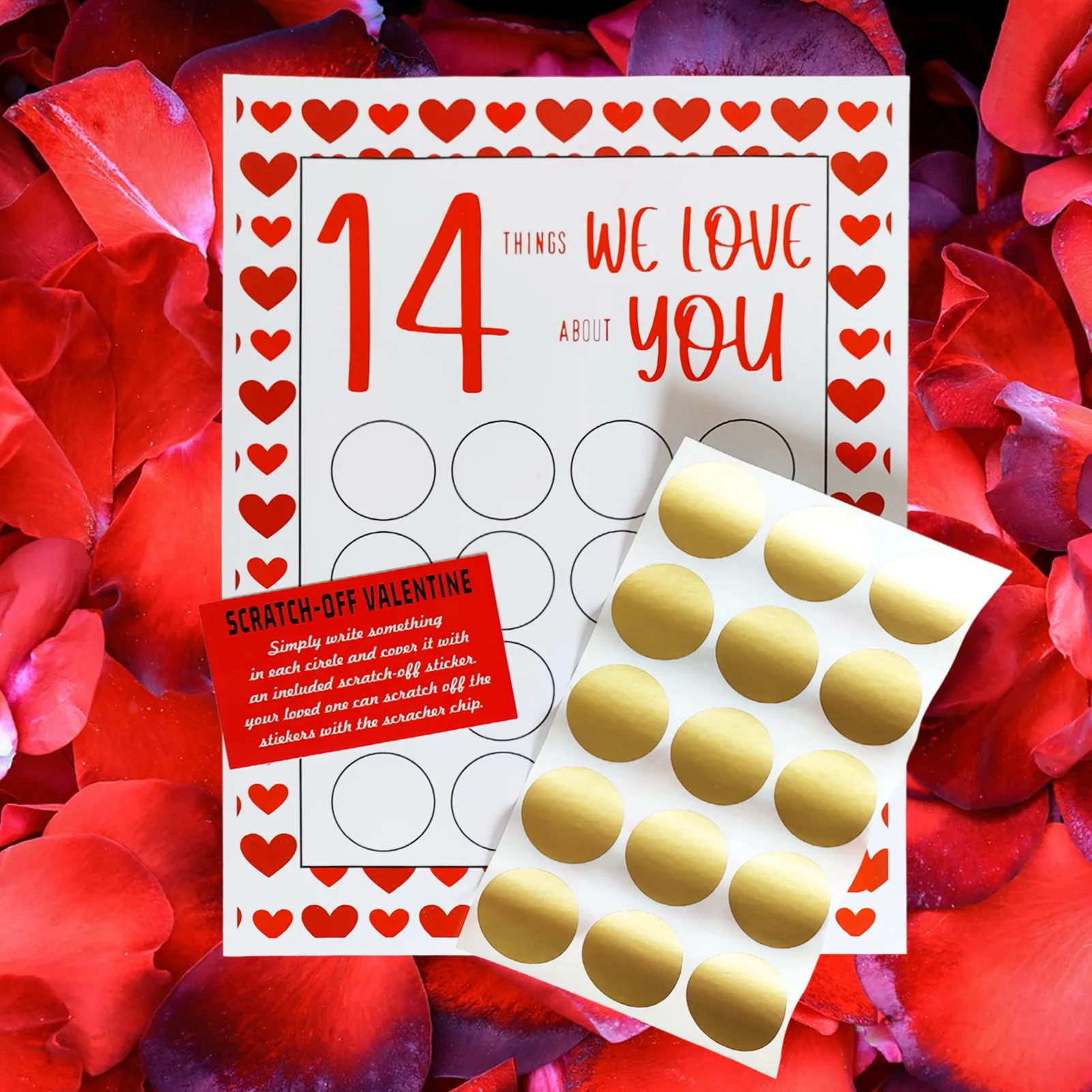 Поздравительная открытка на день Св. Валентина 14 вещей которые я люблю о вас