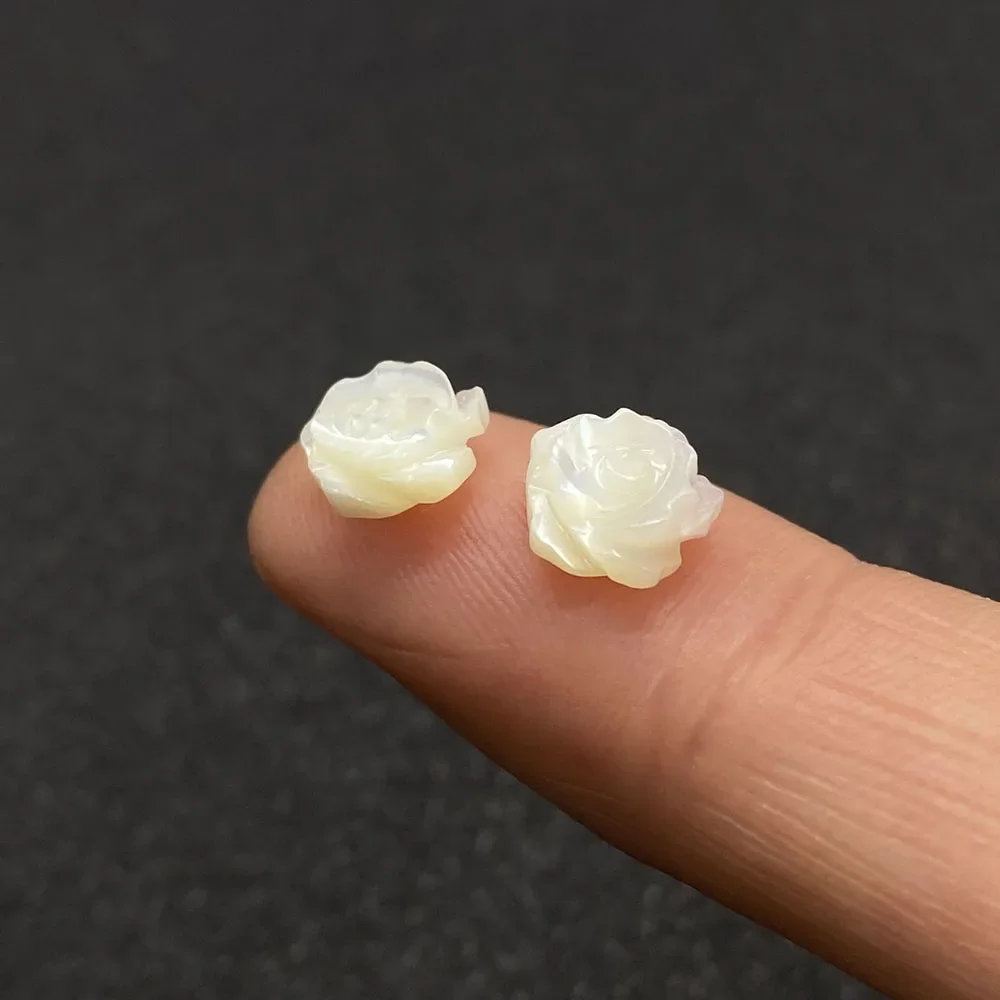 Бусины из натуральной пресноводной ракушки в форме розы Перламутровые сделай