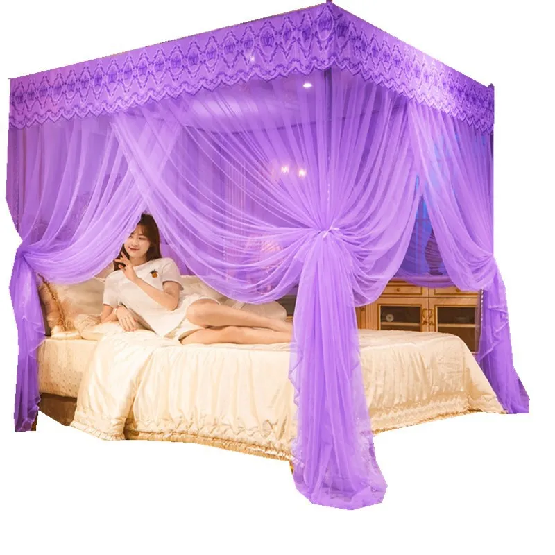 Mesh Indoor Home Decoration Net King Queen Size Bed Square Shape Mosquito Net