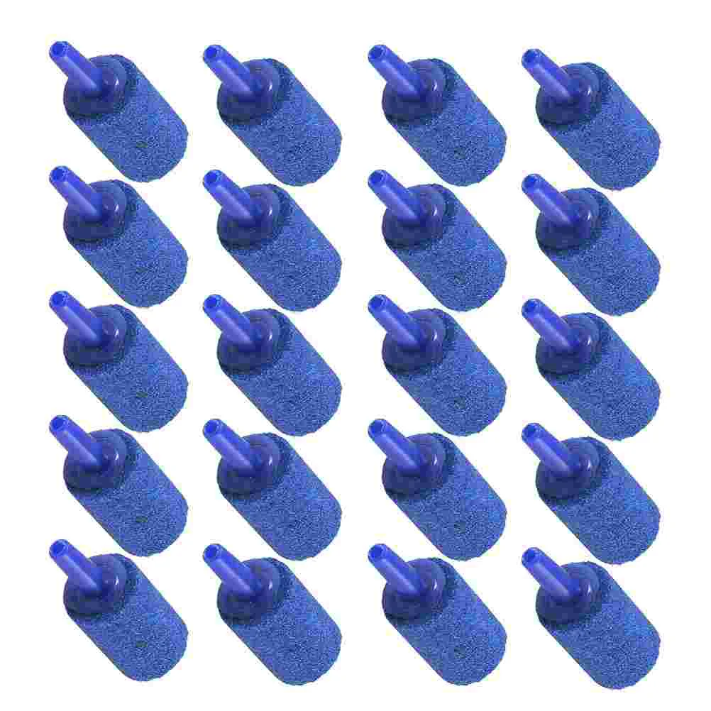 

20 pcs Air Stone Mineral Bubble Diffuser Airstones Diffuser for Aquarium Fish Tank Pump Hydroponics (Blue) Compressor