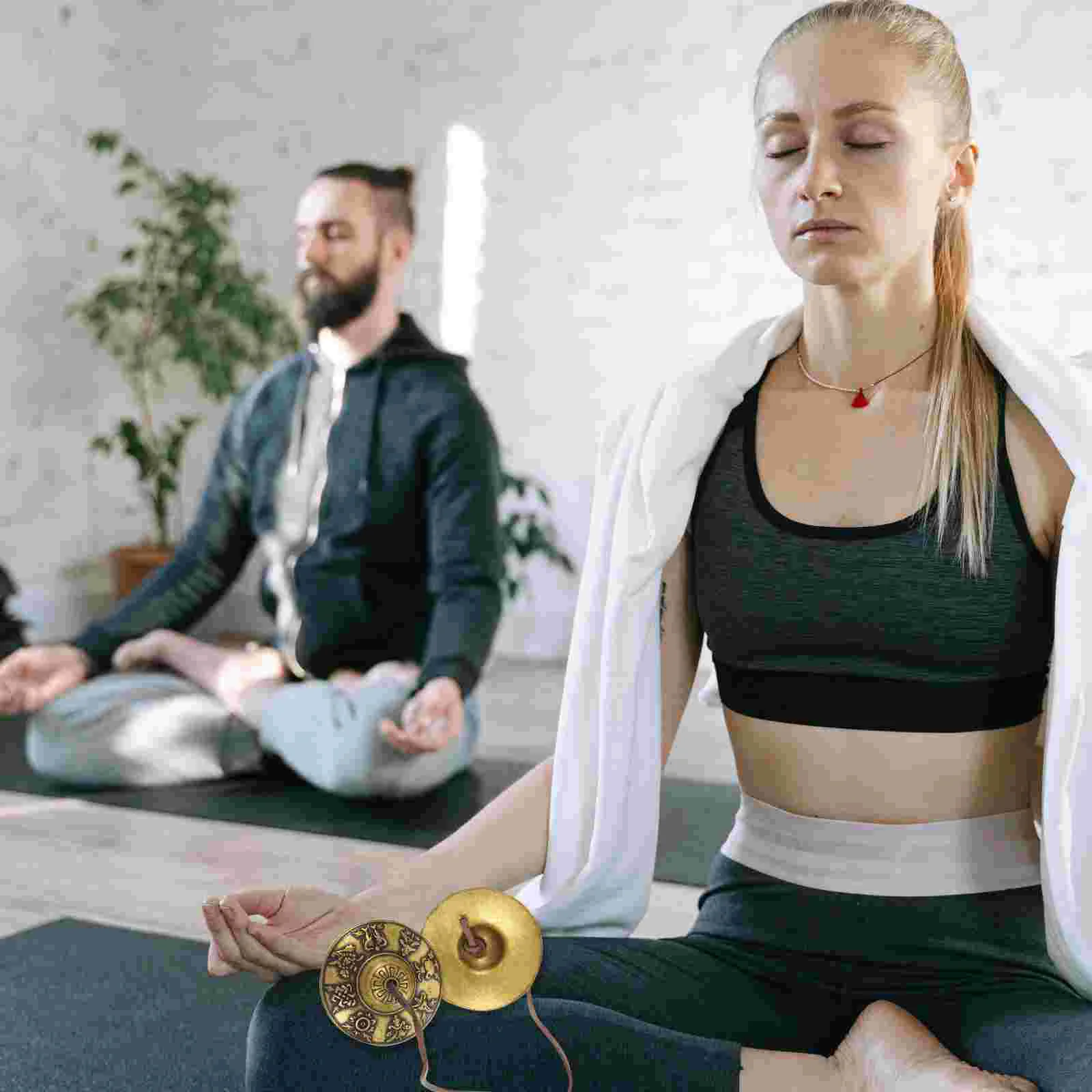 Медные тарелки на палец колокольчик для религиозной церемонии музыкальный