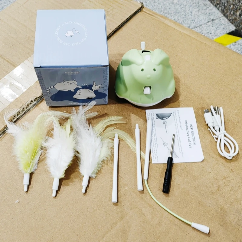

Электронная игрушка для кошек K5DC, смешной кролик с USB зарядкой и произвольным движением, электрическая интерактивная игрушка-животное