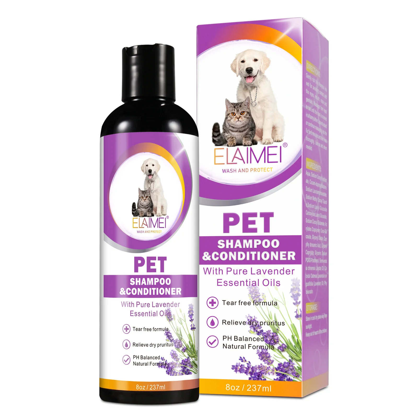 

237ml Pet Decontamination Hair Care Shampoo Dogs And Cats Removes Flavor, Dry Itching, Nourishes Hair
