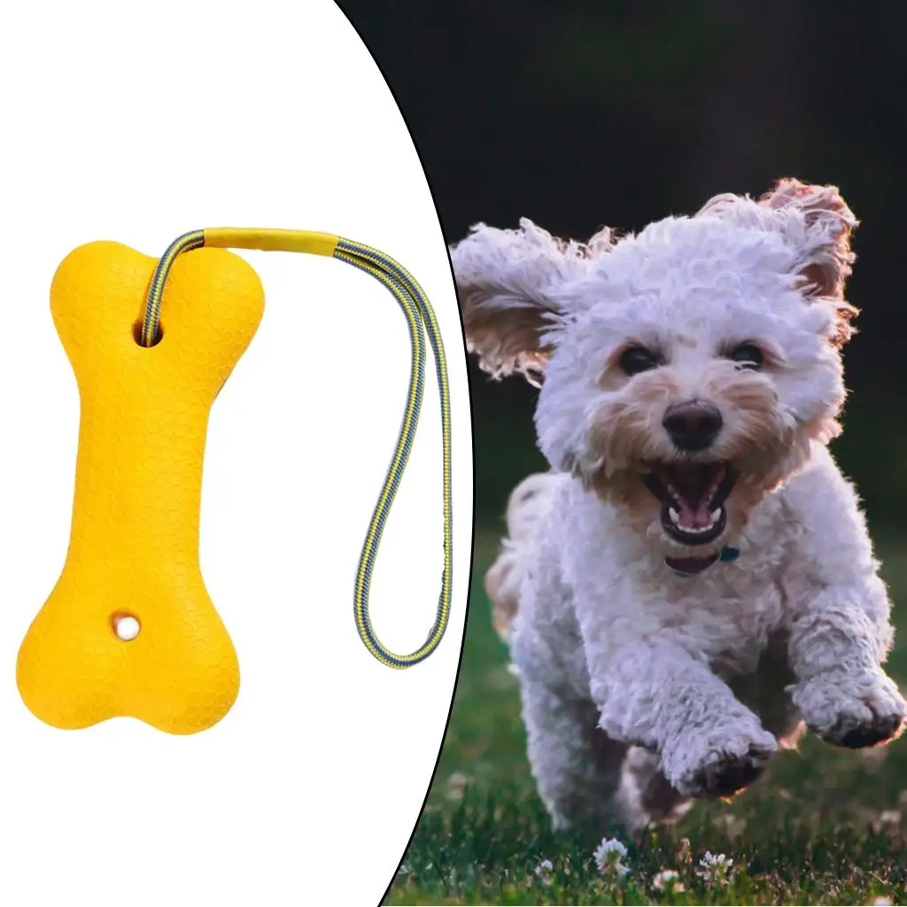 

Прочная жевательная игрушка для собак, плавающая кость с веревкой для переноски, легкое лечение, тренировка EVA