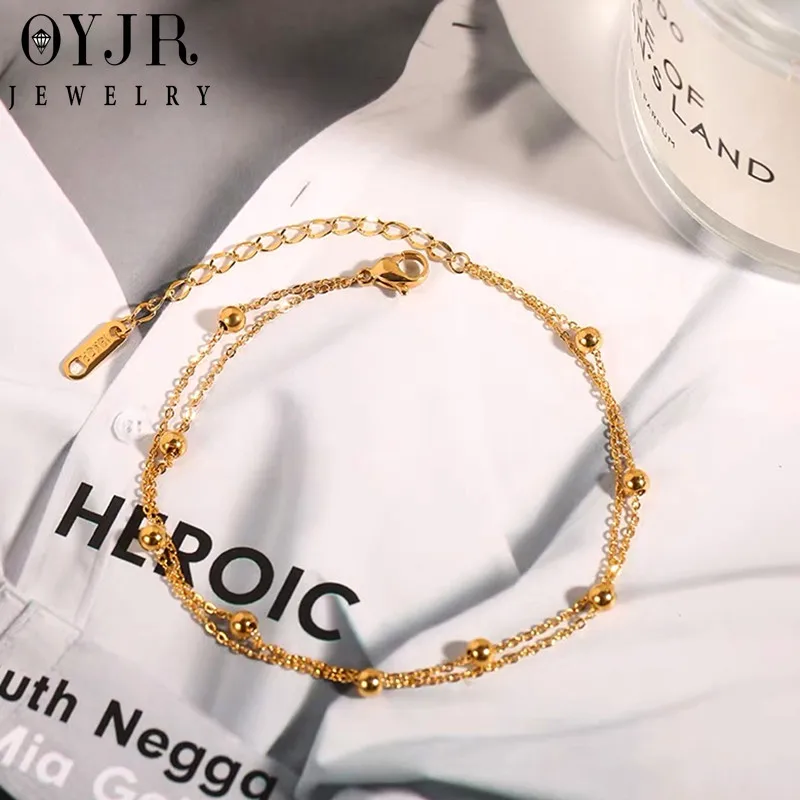 

OYJR Kpop Double Layer Beads Bracelet for Women Charm Bracelets Friendship Bracelets Jewellery Accessories Gift 2022 браслет