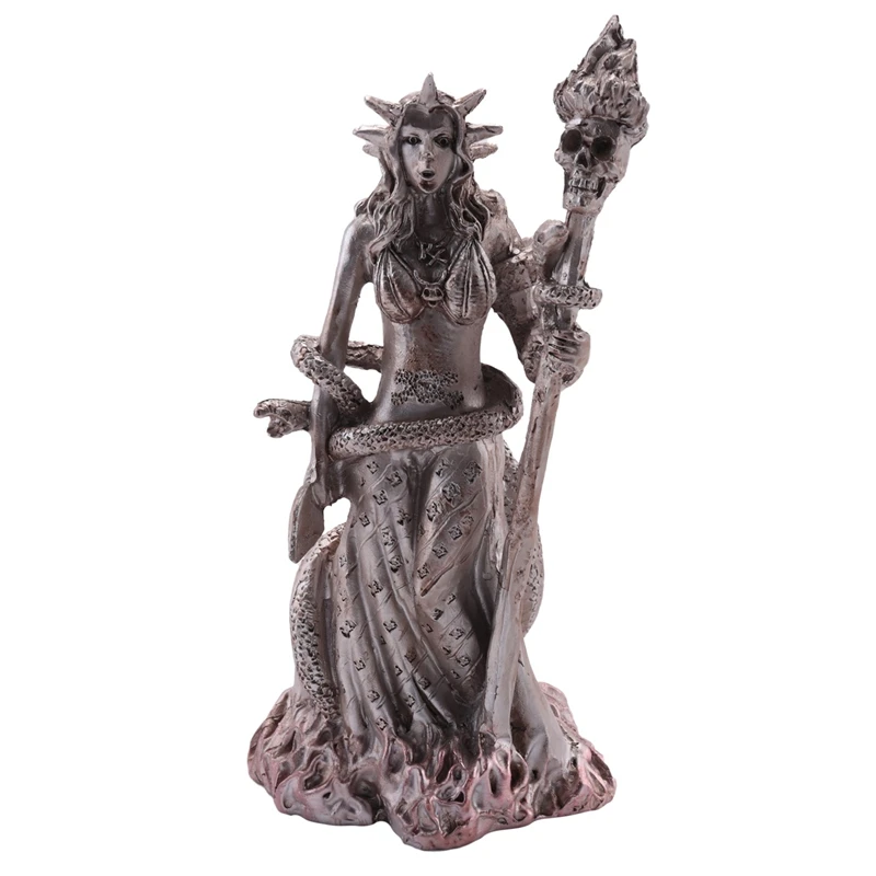 

Greek Goddess White Sorceress Witchcraft Hecate Figurine Hekate Necromancy Deity Magic Powerful Pagan Witch Statue