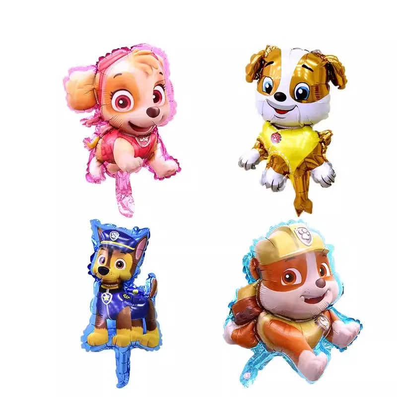 

10 шт., мини-воздушный шар из алюминиевой пленки с собакой «Щенячий патруль», детский воздушный шар с изображением инопланетянина, детский день рождения, 3 года, украшение