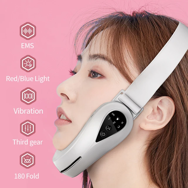 

Intelligent Face Thinning Instrument Facial Massage Multifunctional V Face Ems Light Micro Current Face Facial Beauty Instrument