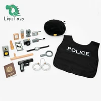 liqu police costume for kids 17 pcs police officer dress up set role play kitkids cop toy set police accessories for boys girl
