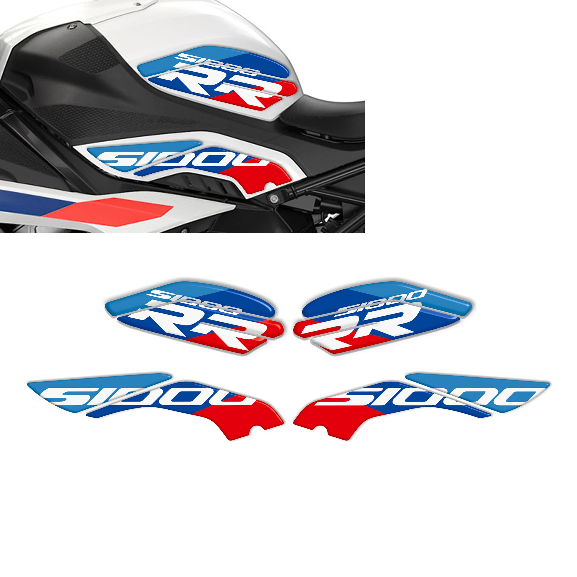 Фото Защитная накладка на бак для S1000RR S1000R S 1000 R RR S1000 S1000 M M1000R M1000RR, комплект 3D-наклеек-декалей, 2021-2025 №5