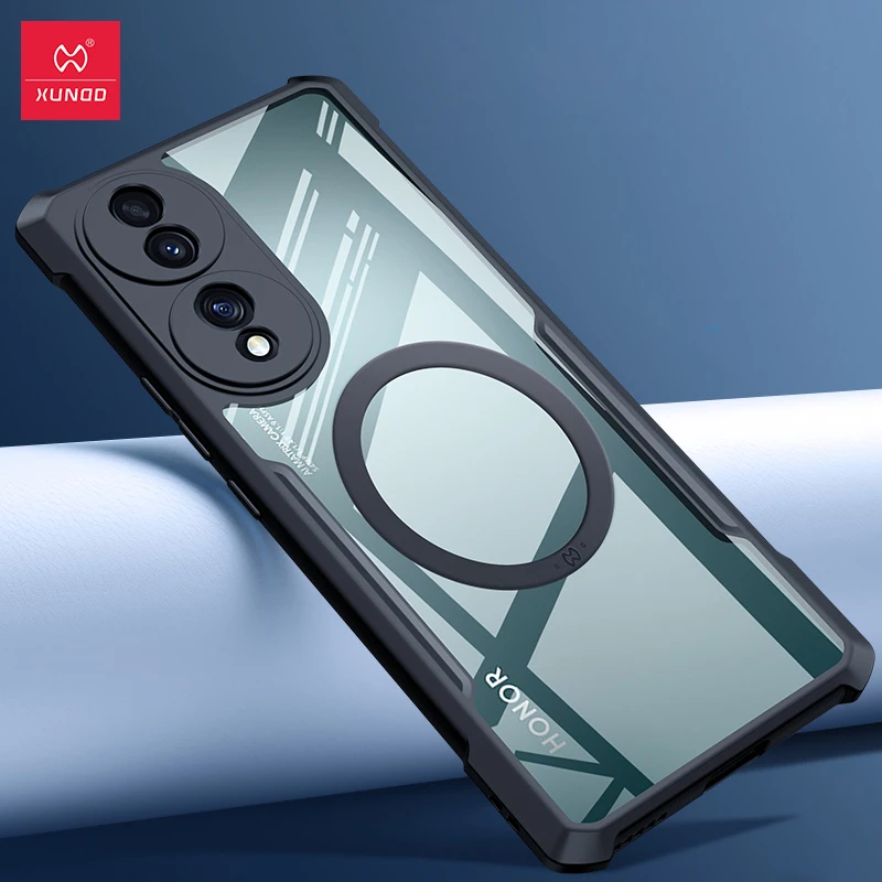 

Чехол Xundd для Honor 70 80 Pro, Магнитный чехол, противоударный чехол с подушками безопасности, прозрачный чехол для телефона с полной защитой