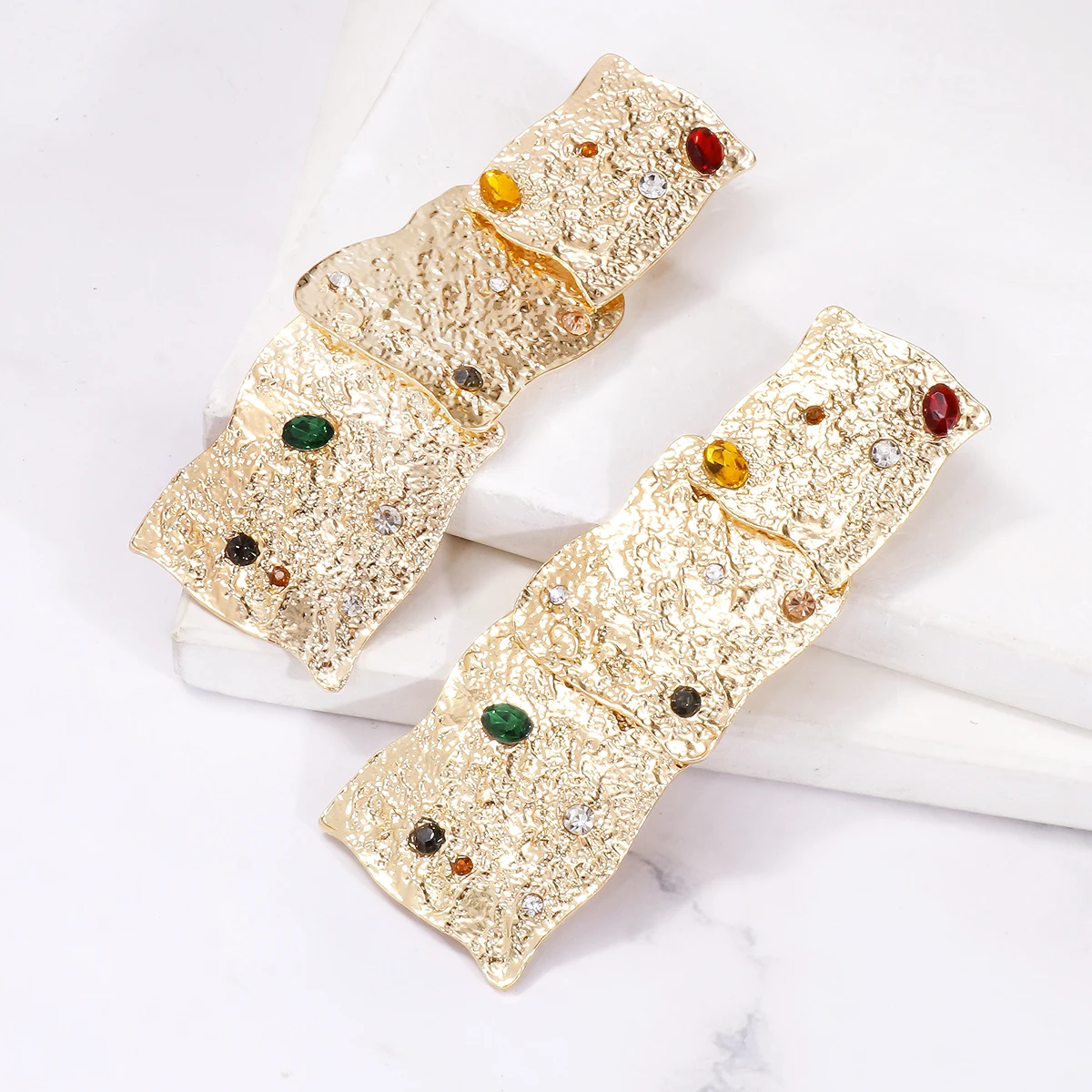 Новинка 2024 винтажные металлические квадратные геометрические длинные висячие