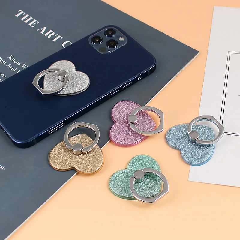 Cute Cartoon Finger Ring Holder Stand Folding Phone Stand For iPhone Samsung Universal Smartphone Grip Back Sticker Bracket
