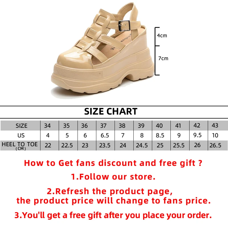 11CM Sandals Women Shoes Soft Soles Fashion Women Summer Roman Platform Wedge Ladies Breathable Buckle Hidden Heels Female Shoes