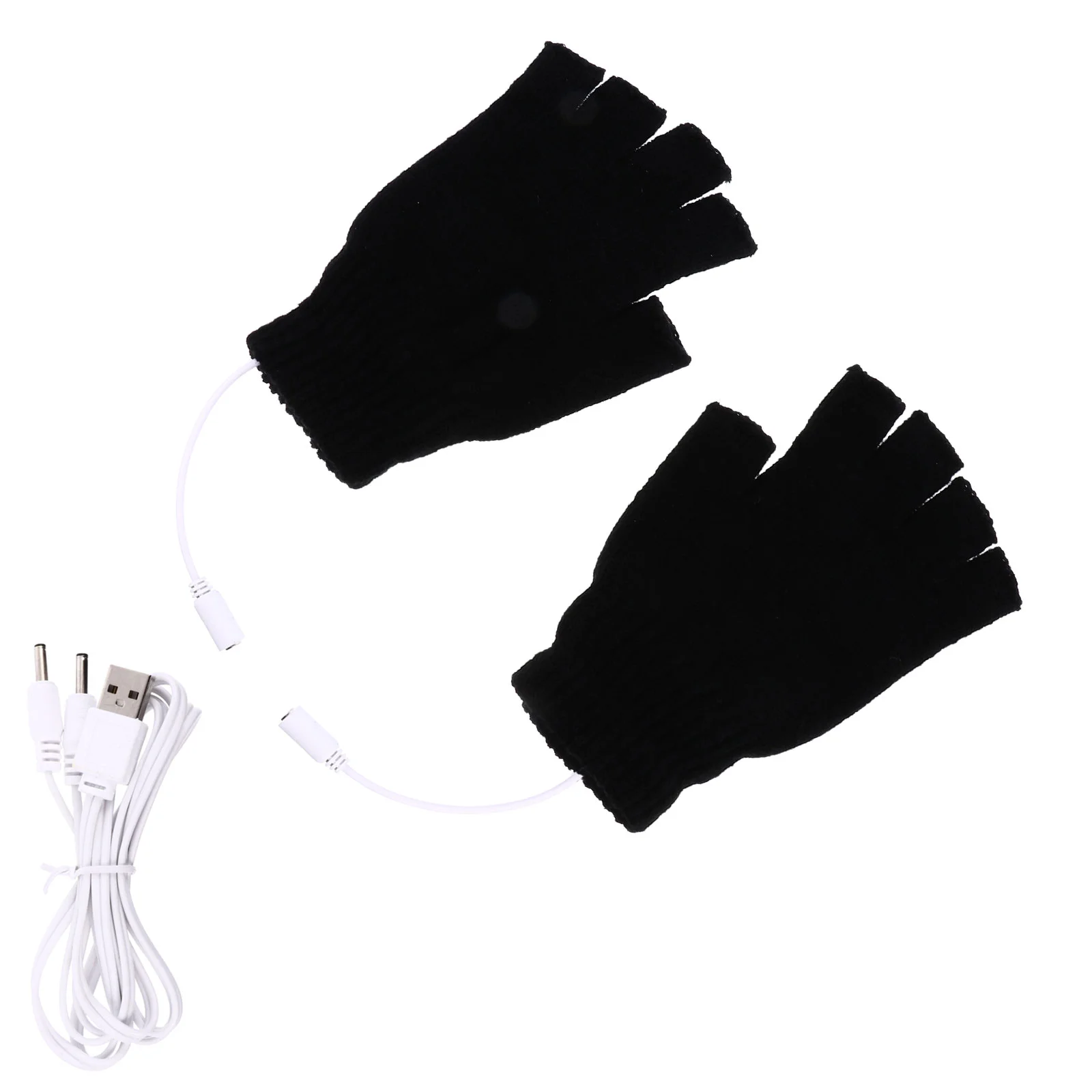 

Gloves Heated Winter Electric Heating Warmer Mitten Fingerless Hand Usb Thermal Typing Finger Half Weather Cold Hands Woolen