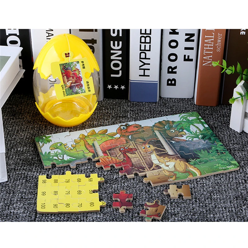 

Dinosaur Egg Wooden Puzzle 60 Pieces Small Dinosaur Toy Easter Egg Toy Surprise Egg Toy Egg Dinosaur Toy For Children