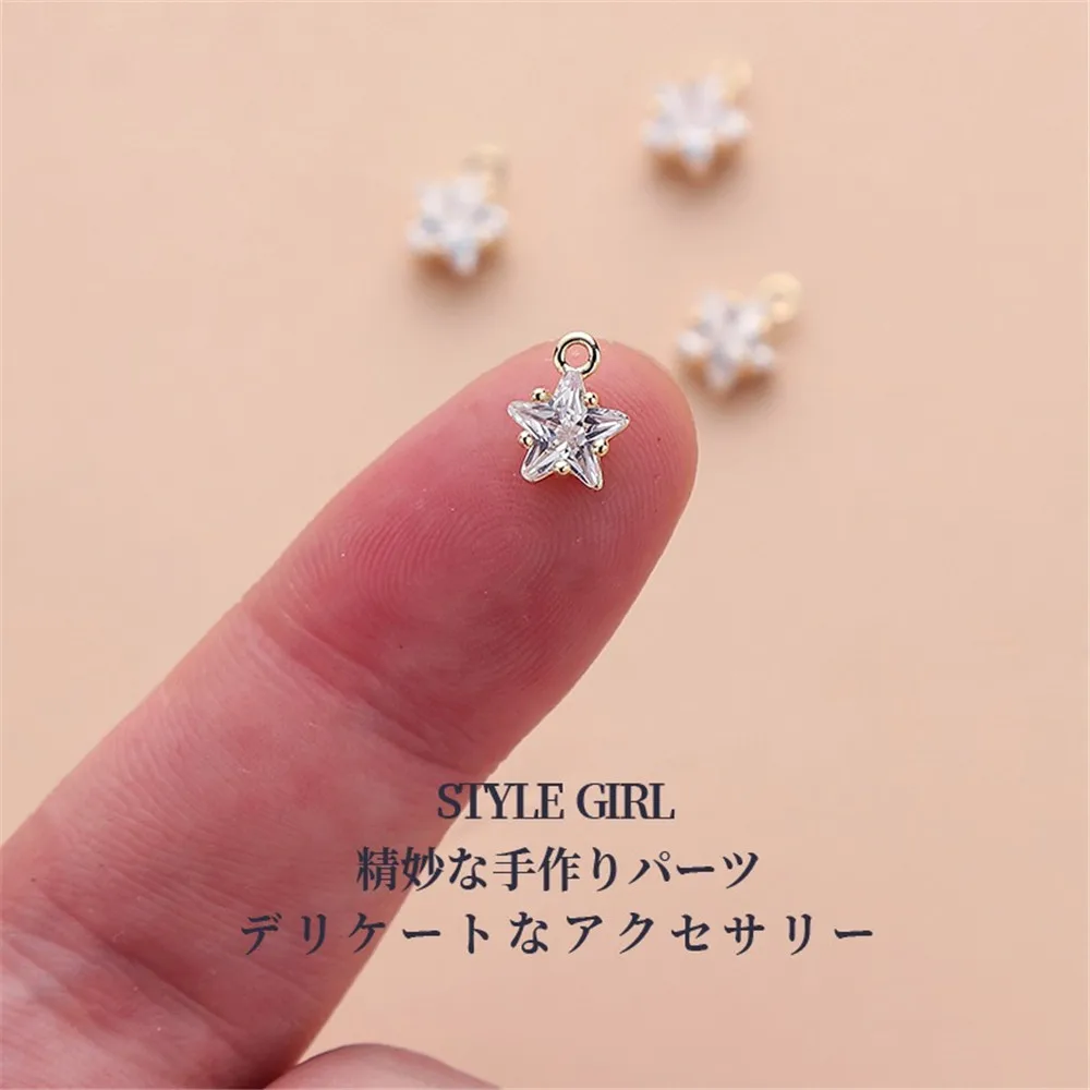 Золотая подвеска в форме пятиугольной звезды 14 к сделай сам браслет ручной