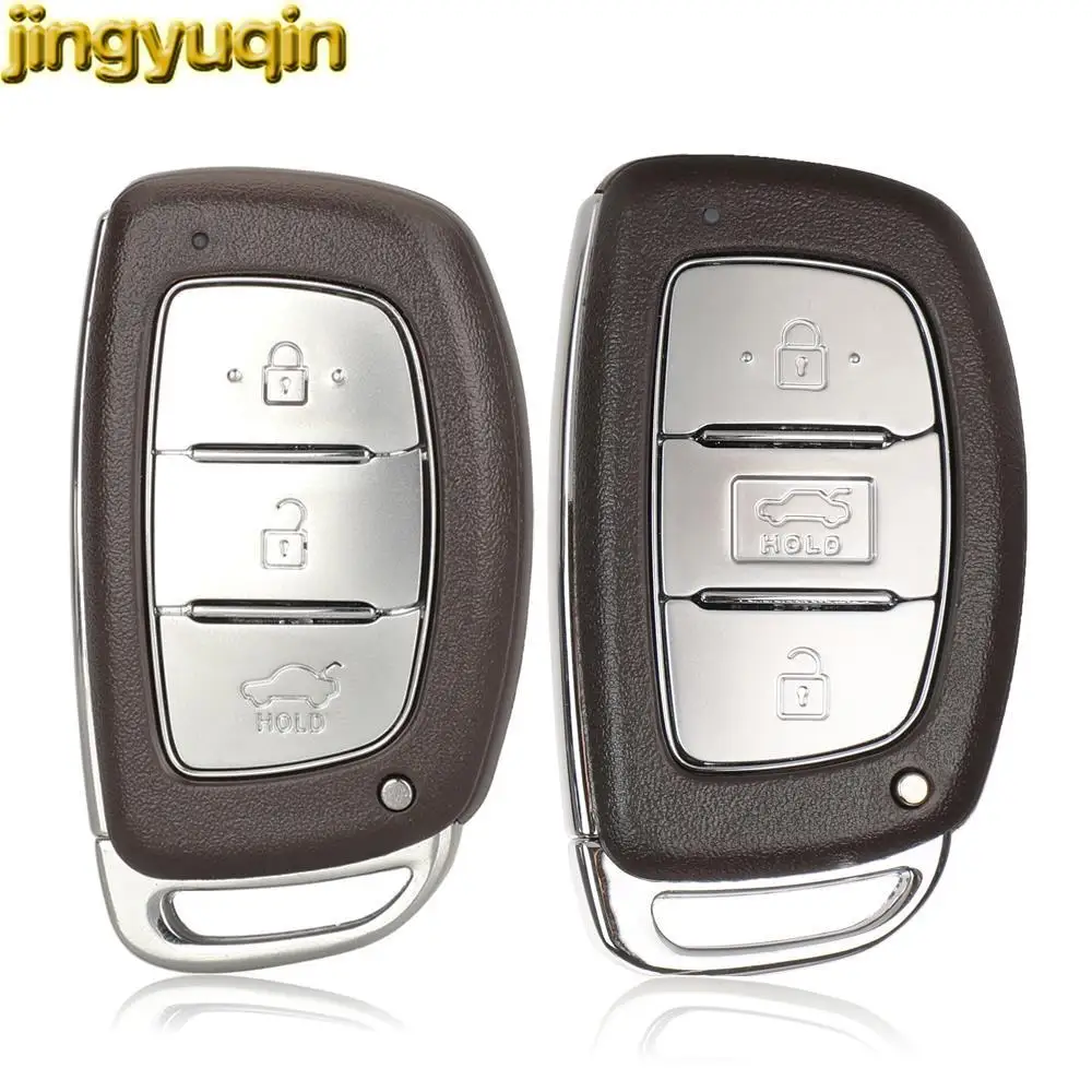 

Jingyuqin 5pcs 3 Buttons Smart Car Key Fob Shell For Hyundai IX25 IX35 Elantra MISTRA Solaris SONATA TUCSON Verna
