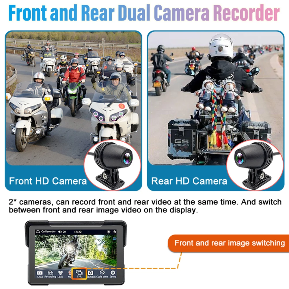 Портативный 7-дюймовый мотоциклетный навигационный GPS беспроводной Apple Carplay Android