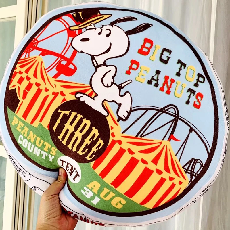 

Anime Cartoon Snoopy Printed Plush Pillow Sofa Cushion Cute Funny Woodstock Charlie Plush Ornament Houseware Girls Lovely Gifts