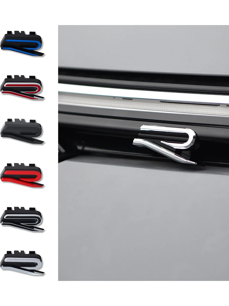 3D автомобильная передняя решетка багажника эмблема R логотип значок наклейки для