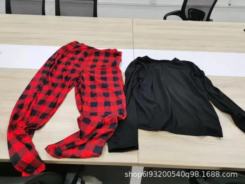 New Amazon Ebay2022 European and American Christmas new parent-child home set pajamas