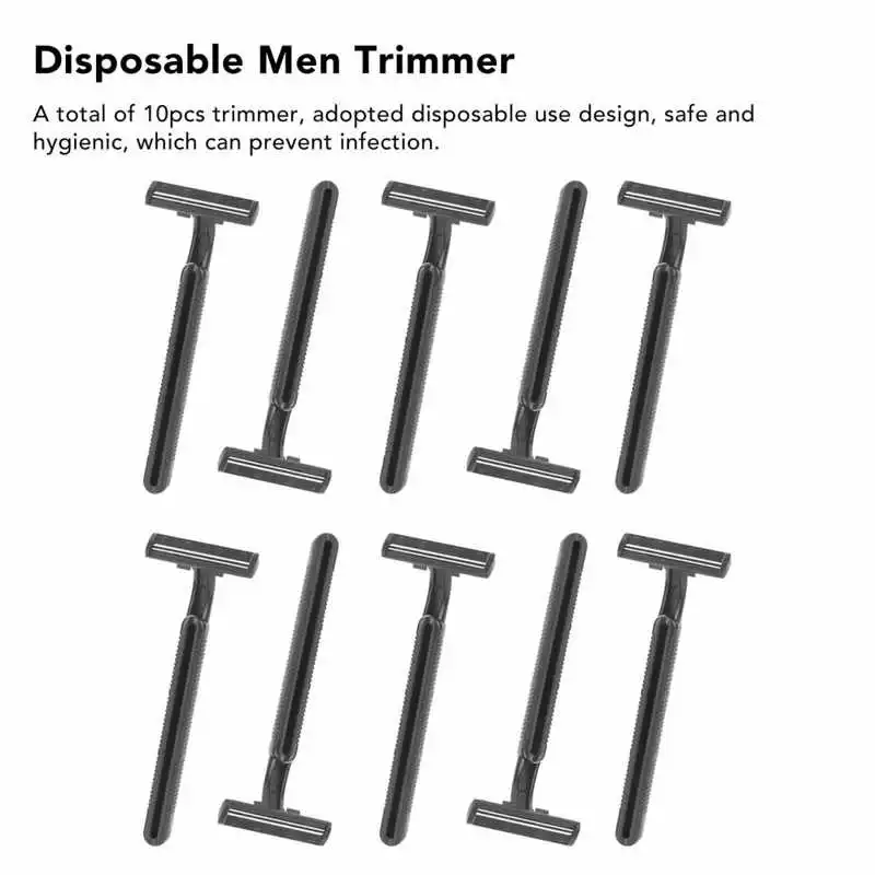 

10 шт., одноразовые стальные двойные лезвия для триммера