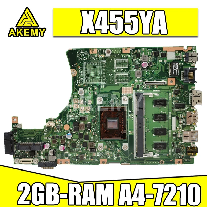 

X455YI Laptop motherboard for ASUS X455YA X455Y X454Y A454Y K454Y R454Y original mainboard 2GB-RAM A4-7210 CPU