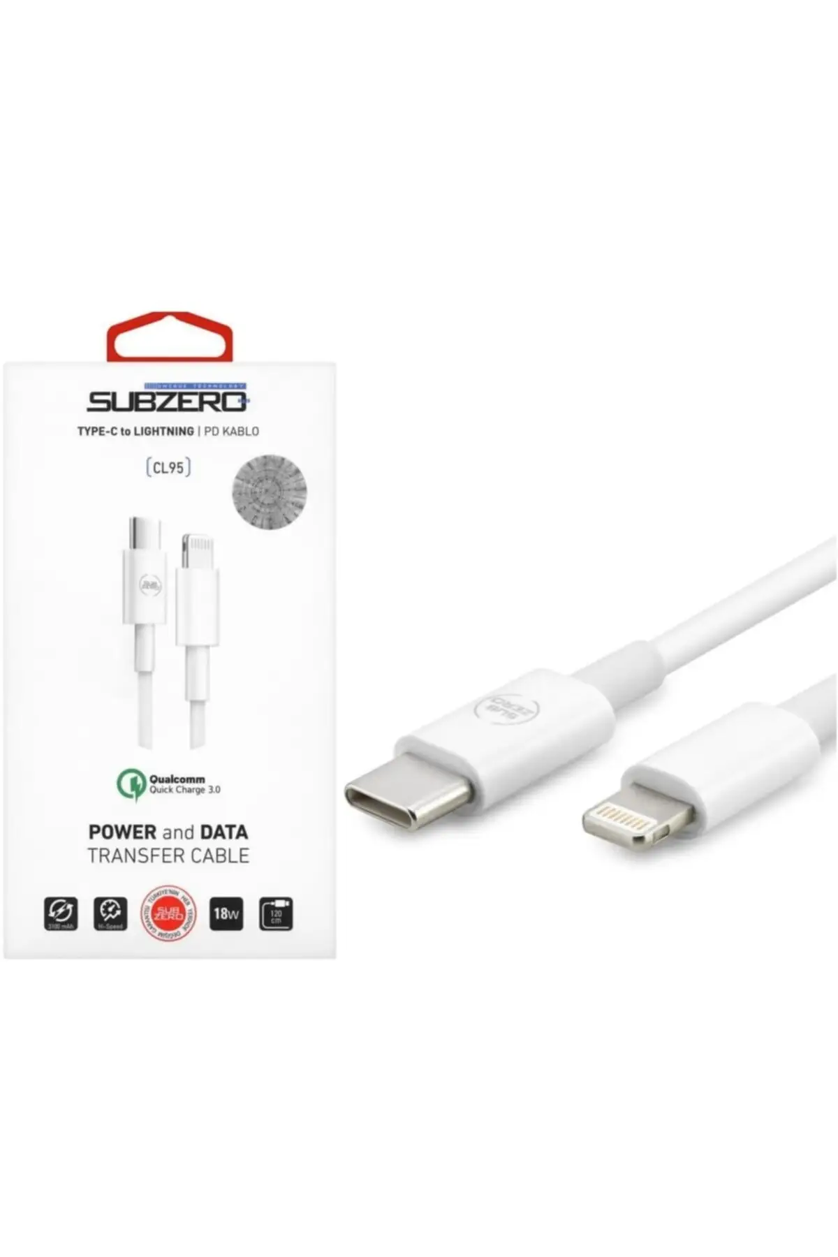 

Кабель с разъемами типа c и Lightning, 18 Вт, 1,2 А, М, Cl95