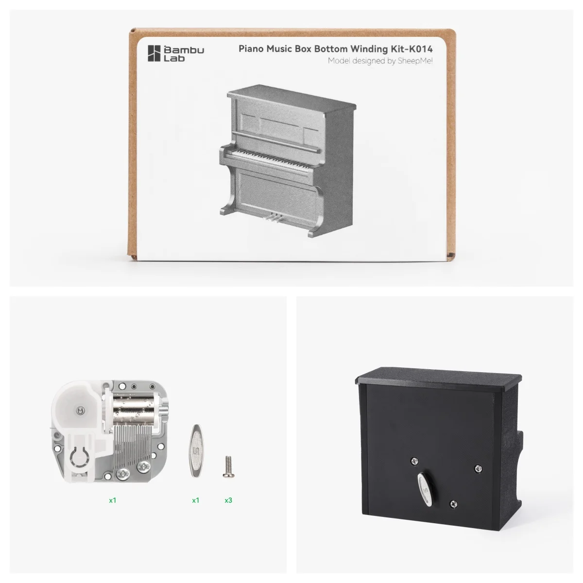 

Kit-K014 Музыкальная шкатулка Фортепиано для Bambu Lab