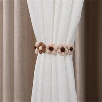 80hotcurtain tieback nice looking flower shape punch free no drilling simple convenient easy to install bedroom living room mag