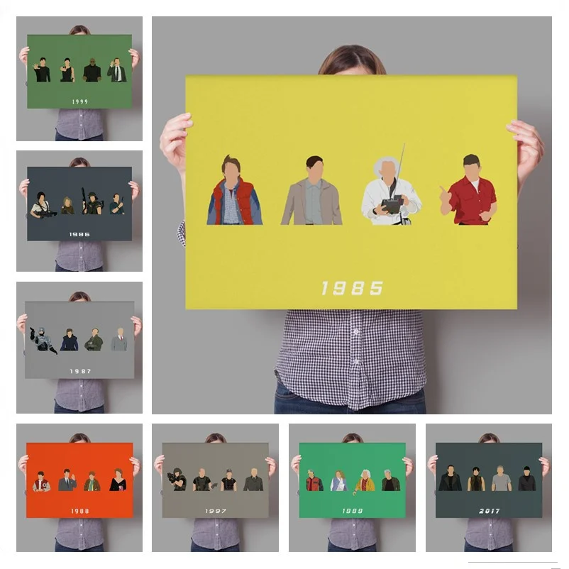 Плакат к фильму «Назад в будущее», бегунок с лезвием, Донни Дарко, скандинавский поп-фильм, холщовые плакаты, печать, настенное искусство, декор комнаты