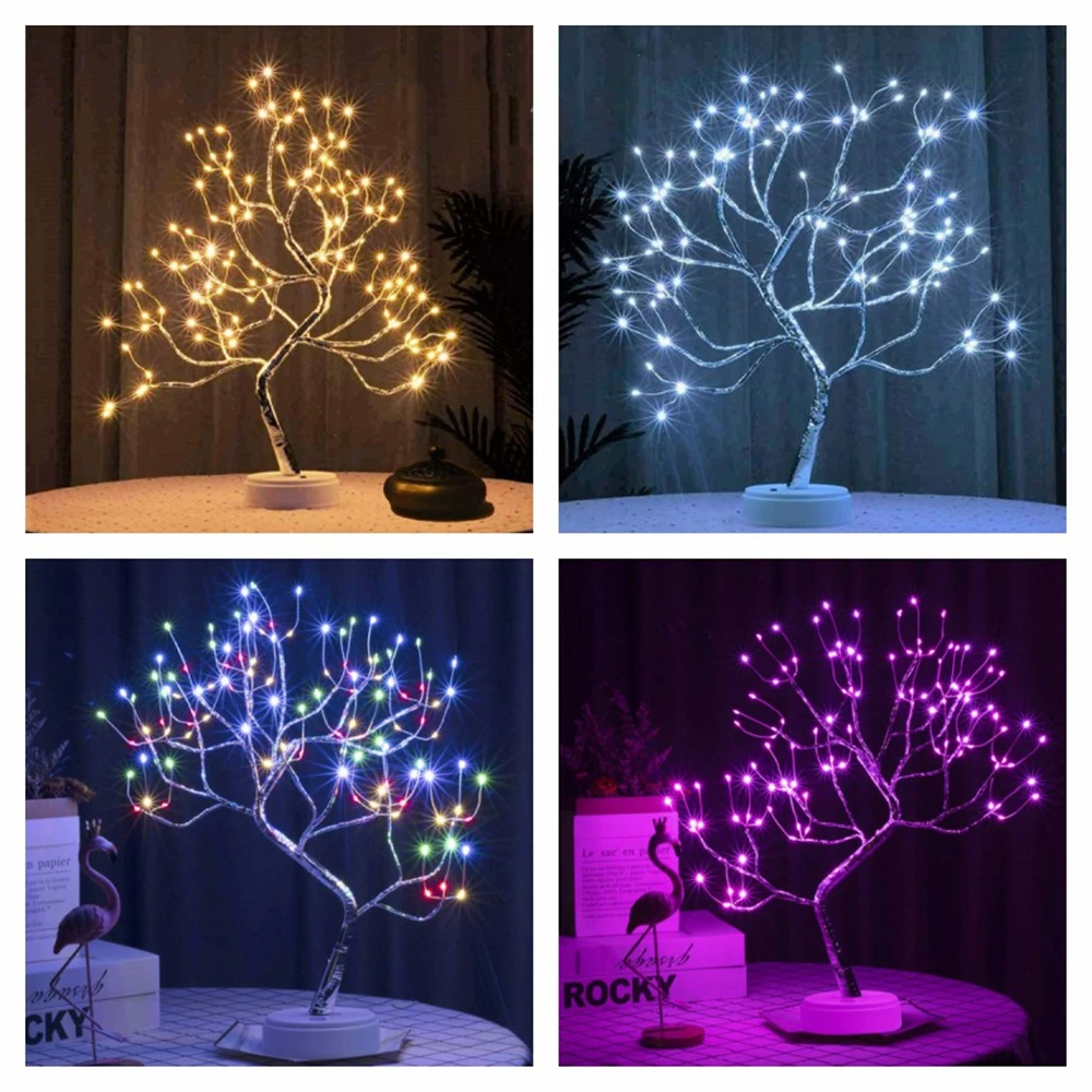 

Creative led pearl tree light gypsophila touch gift bedroom Christmas decoration night light
