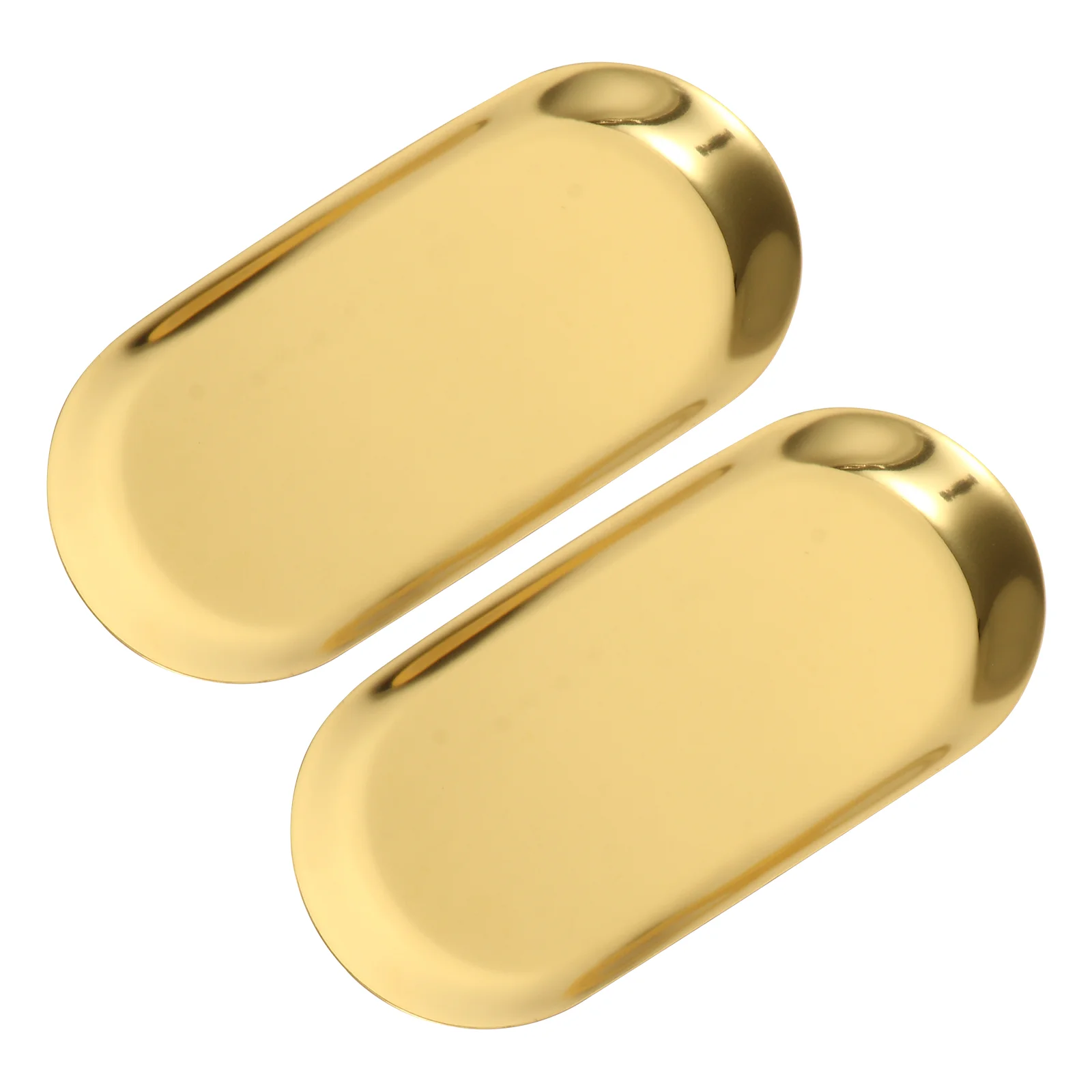 2 шт. поднос для ювелирных изделий позолоченные сковороды из нержавеющей стали