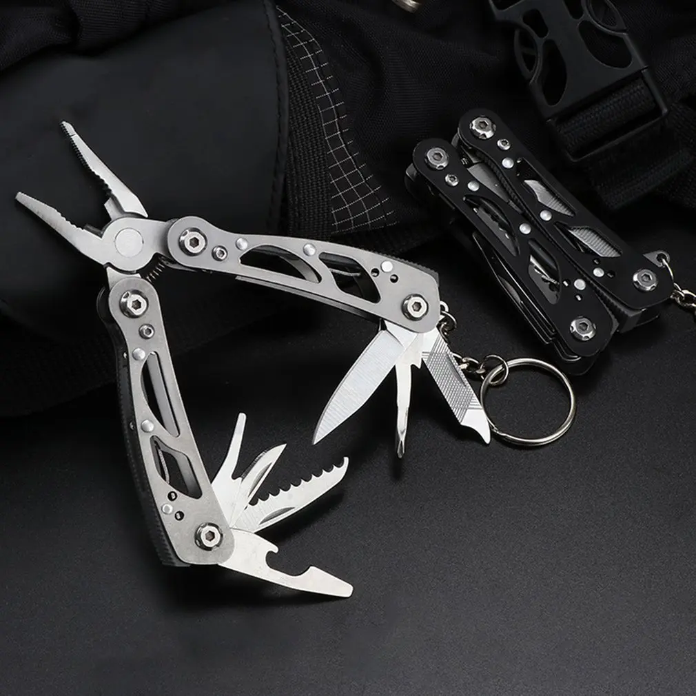 

Stainless Steel Folding Pliers Functional Plier Hand Tools Plier Screwdriver Camping Gears Kit Outdoor Pocket Knife Multi-Tool
