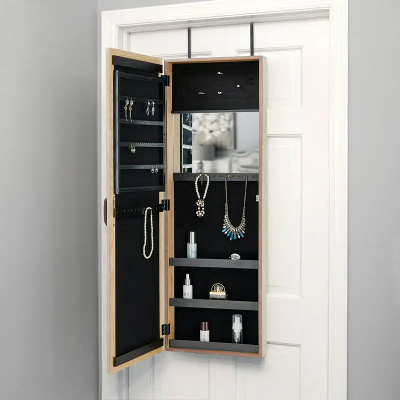 

Co. Farmhouse Arch Mirrored Jewelry Armoire, Farmhouse, Painted, Rectangular,Wood, 14 x 3.75 x 43 in Totoro music box 심슨 In